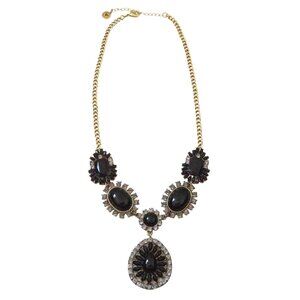 JOHNNY LOVES ROSIE Black & gold statement necklace